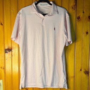 Peter Millar Light Pink Striped Polo Shirt